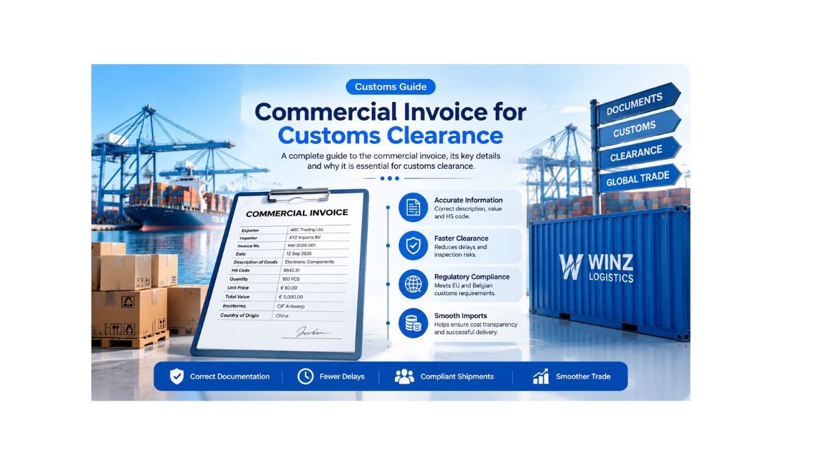 Commercial Invoice for Customs Clearance