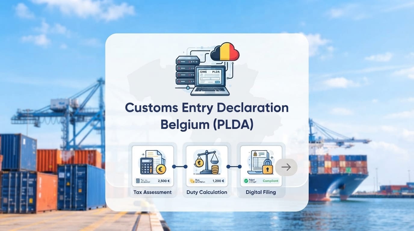 Customs Entry Declaration Belgium PLDA