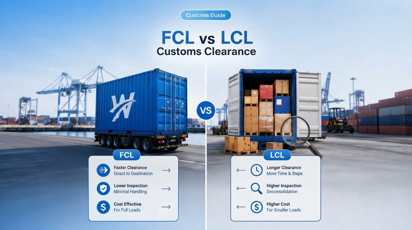 FCL vs LCL Customs Clearance